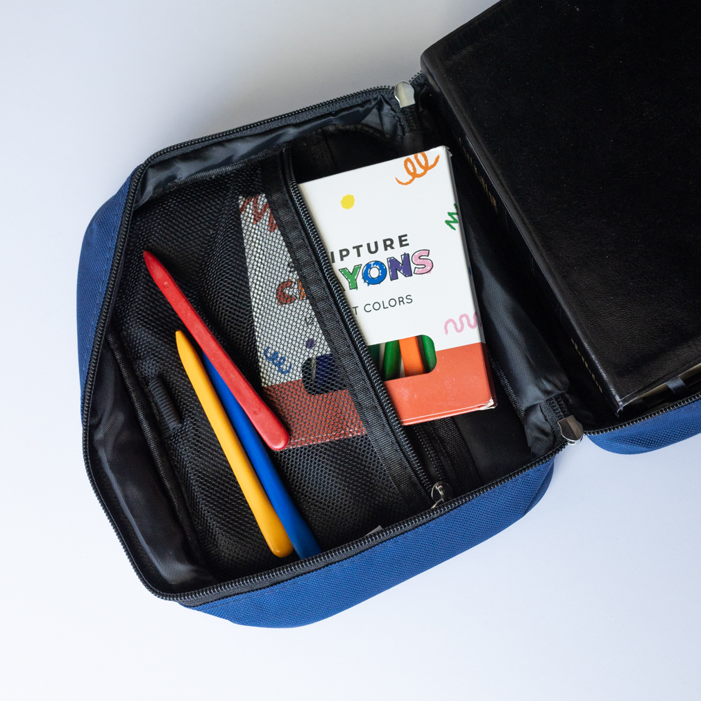 Blue LDS Scripture Case | Fits Quad or Triple & Bible